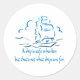 Veilige haven ronde sticker