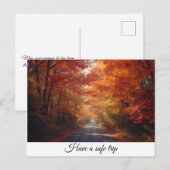 Veilige reis feestdagenkaart (Voorkant / Achterkant)