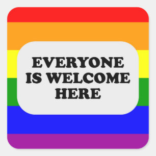 Veilige Ruimte LGBT Gay Pride Bondgenoot Regenboog Vierkante Sticker