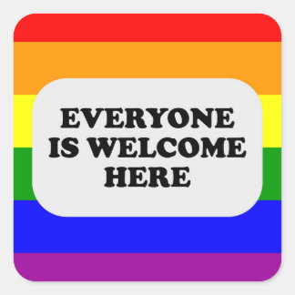 Veilige Ruimte LGBT Gay Pride Bondgenoot Regenboog Vierkante Sticker