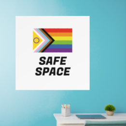 Veilige Ruimte LGBTQ Inclusief Progressieve Pride Muurstickers