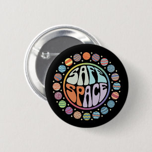 Veilige Ruimte LGBTQ Vriendelijk Pride Ondersteuni Ronde Button 5,7 Cm