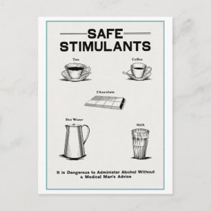 "Veilige stimulerende middelen" Temperance Poster Briefkaart