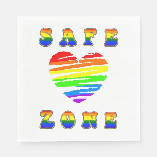 Veilige zone LGBTQ+ Servet (Voorkant)