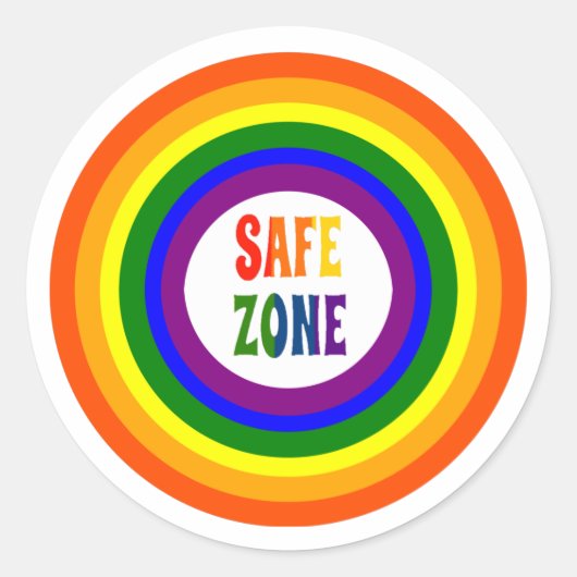 Veilige zone Regenboog Stickers (Voorkant)