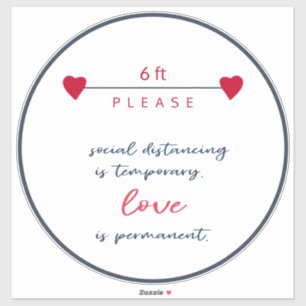 Veiligheid 6 ft afstand covid -19 vloer marker win sticker