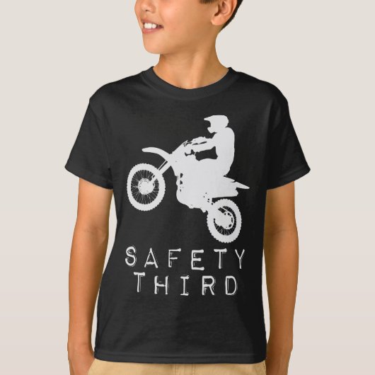 Veiligheid Derde 3e Motorfiets T-shirt (Voorkant)