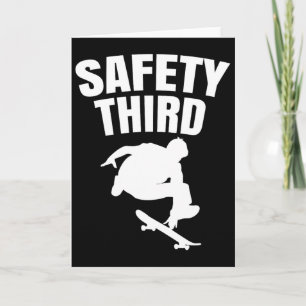 Veiligheid Derde Skateboarden Grappig 1 Kaart