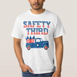 Veiligheid Derde vrachtwagen van juli met vuurwerk T-shirt