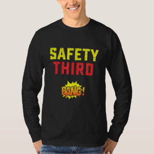 Veiligheid Derde Vuurwerk Bang Patriottisch 4 juli T-shirt