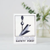 Veiligheid eerst briefkaart (Staand voorkant)