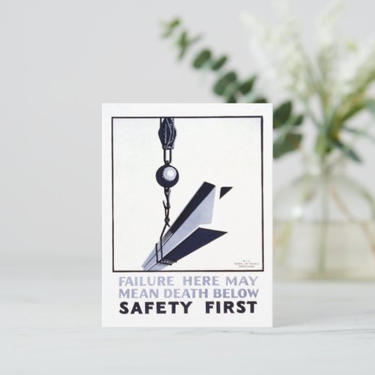 Veiligheid eerst briefkaart (Staand voorkant)