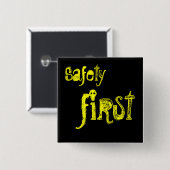 Veiligheid eerst vierkante button 5,1 cm (Voorkant /achterkant)