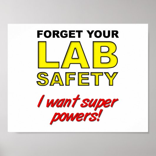 Veiligheid op het Lab Grappige Poster (Voorkant)