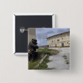 Veiligheid op zee vierkante button 5,1 cm (Voorkant /achterkant)