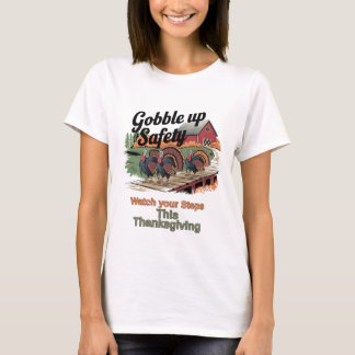 Veiligheid opschroeven – Retro Thanksgiving T-shirt
