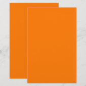 Veiligheid Oranje Stevige Kleur Briefpapier (Voorkant / Achterkant)