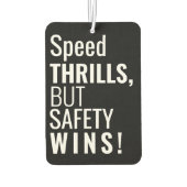 Veiligheid Slogan Custom Photo Modern Gift Luchtverfrisser (Achterkant)