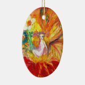 VEILIGHEID VAN DE STROMEN LEVEND Rood Ruby Keramisch Ornament (Rechts)