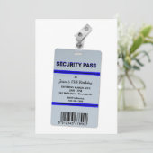 Veiligheids-pas uitnodiging (Staand voorkant)