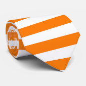 Veiligheids Sinaasappel en Witte Strepen Stropdas (Opgerold)