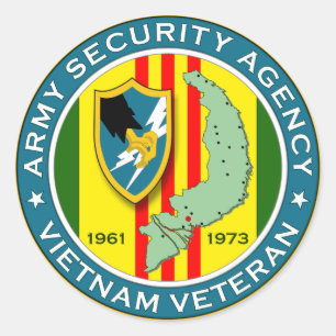 Veiligheidsagentschap voor het leger - Vietnam-vet Ronde Sticker