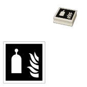 veiligheidsbord van het station met afstandsbedien 	rubberstempel (Gestempeld)