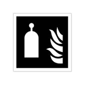 veiligheidsbord van het station met afstandsbedien 	rubberstempel (Afrduk)