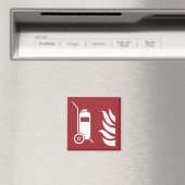 veiligheidsbord voor brandblussers op wielen magneet (Insitu (Vaatwasser))