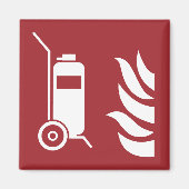 veiligheidsbord voor brandblussers op wielen magneet (Voorkant)