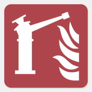 veiligheidsbord voor brandmelders vierkante sticker