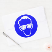 Veiligheidsbril vereist teken ronde sticker (Envelop)