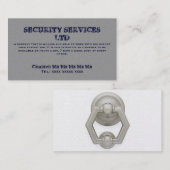 VEILIGHEIDSDIENSTEN LTD, contactpersoon: bla bla b Visitekaartje (Voorkant / Achterkant)