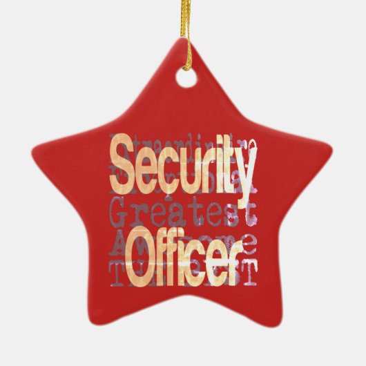 Veiligheidsfunctionaris Keramisch Ornament (Achterkant)