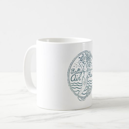 veiligheidsgearceerde lucht haar Mogs Koffiemok (Voorkant links)