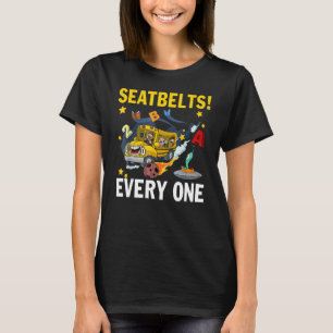 Veiligheidsgordels iedereen Magic School Bus Drive T-shirt