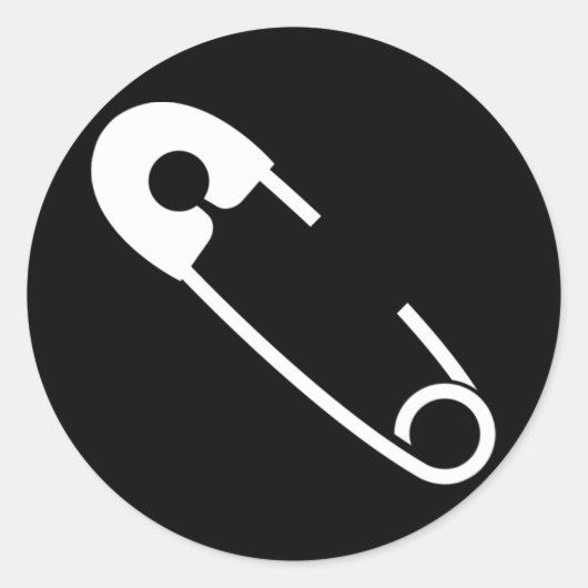 Veiligheidspin Decal Ronde Sticker (Voorkant)