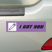 Veiligheidspin Ik heb je bumpersticker (Op auto)