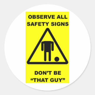 Veiligheidssignaal Ronde Sticker