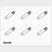 Veiligheidsspeld Sticker Groot (Vel)