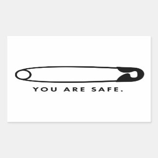 Veiligheidsspeld - u bent veilig. Sticker