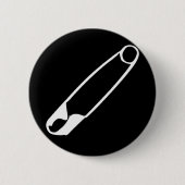 Veiligheidsspelden Button – wit-op-zwart (Voorkant)