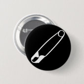 Veiligheidsspelden Button – wit-op-zwart (Voorkant /achterkant)