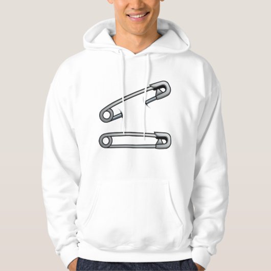 Veiligheidsspelden Mannen Hoodie (Voorkant)
