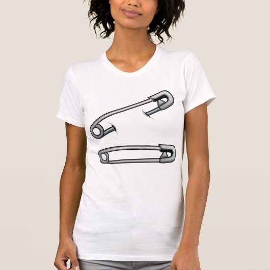 Veiligheidsspelden Vrouwen T-shirt (Voorkant)