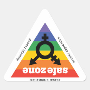 Veiligheidssticker - LGBTQ Driehoek Sticker