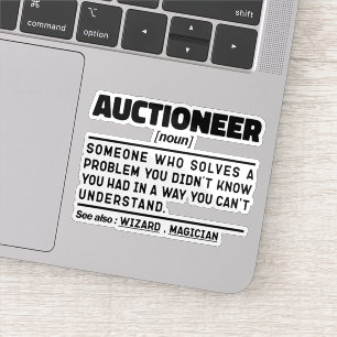 Veilingmeester Noun Definition Marketer Grappige u Sticker