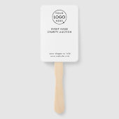 Veilingpeddel | Charity Event Bid Modern Logo Handwaaier (Achterkant)