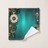 Veille bijoux Steampunk sur un Arrière - plan vert (Gant de toilette)