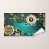 Veille bijoux Steampunk sur un Arrière - plan vert (Serviette à main)
